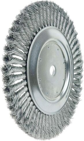 Weiler 08178 10" Standard Twist Knot Wire Wheel, .014" Steel Fill, 3/4" Arbor Hole, Made in The USA (Pack of 2) in Saudi Arabia