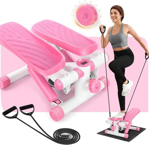 Ktaxon Mini Stepper Stair Stepper, Steppers for Exercise with 330LB Weight Capacity, Workout Equipment for Total Body Workout with Multiple Stability Design, Widened Foot Plate and LED Display in Saudi Arabia