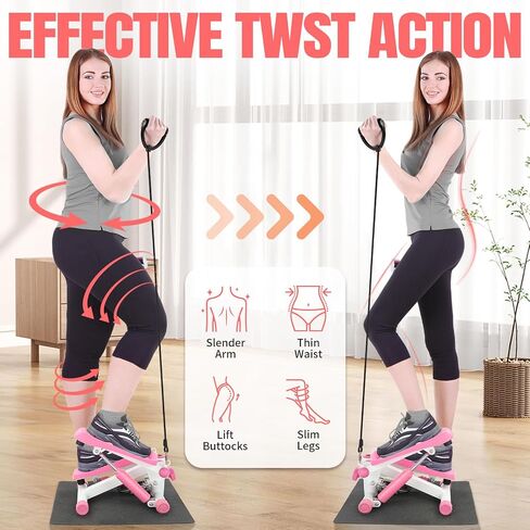 Ktaxon Mini Stepper Stair Stepper, Steppers for Exercise with 330LB Weight Capacity, Workout Equipment for Total Body Workout with Multiple Stability Design, Widened Foot Plate and LED Display in Saudi Arabia
