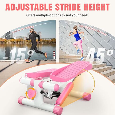 Ktaxon Mini Stepper Stair Stepper, Steppers for Exercise with 330LB Weight Capacity, Workout Equipment for Total Body Workout with Multiple Stability Design, Widened Foot Plate and LED Display in Saudi Arabia