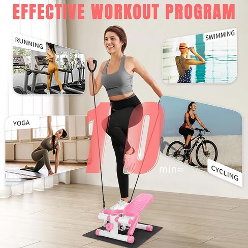 Ktaxon Mini Stepper Stair Stepper, Steppers for Exercise with 330LB Weight Capacity, Workout Equipment for Total Body Workout with Multiple Stability Design, Widened Foot Plate and LED Display in Saudi Arabia