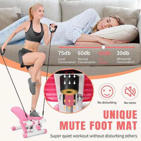 Ktaxon Mini Stepper Stair Stepper, Steppers for Exercise with 330LB Weight Capacity, Workout Equipment for Total Body Workout with Multiple Stability Design, Widened Foot Plate and LED Display in Saudi Arabia