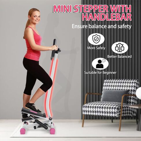 Ktaxon Mini Stepper Stair Stepper, Steppers for Exercise with 330LB Weight Capacity, Workout Equipment for Total Body Workout with Multiple Stability Design, Widened Foot Plate and LED Display in Saudi Arabia