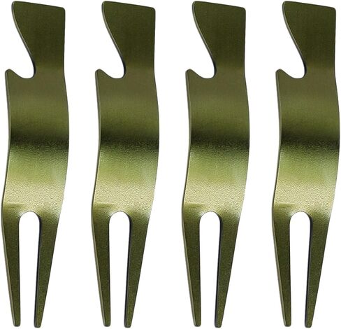 Divot Repair Tool, Ergonomic 4 in 1 Design, U Shaped Top to Rest Clubs, Bottle Opener, Lightweight and Sturdy (Brushed Gold) in Kuwait