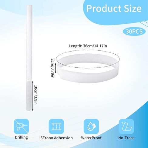 30 Pcs Soccer Goal Net Attachment Straps Soccer Goal Trap White for Holding Soccer Nets to The Goal Posts for Boys Kids Soccer Training, 14 x 0.8 Inch in Saudi Arabia