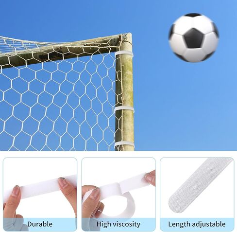 30 Pcs Soccer Goal Net Attachment Straps Soccer Goal Trap White for Holding Soccer Nets to The Goal Posts for Boys Kids Soccer Training, 14 x 0.8 Inch in Saudi Arabia