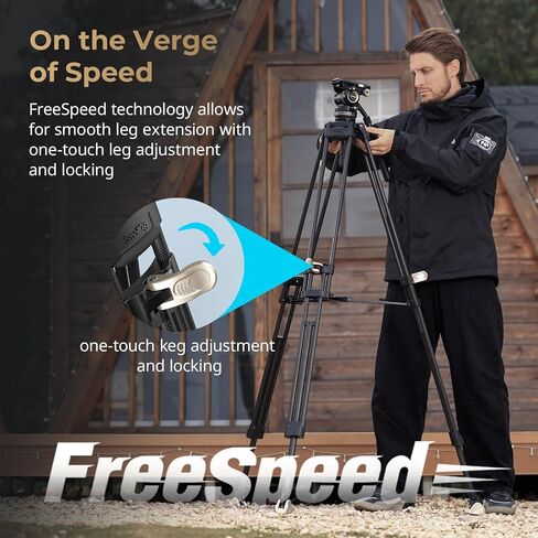 مجموعة حامل ثلاثي القوائم للفيديو من ألياف الكربون SmallRig AD-Pro8 FreeBlazer، حامل ثلاثي القوائم للفيديو مقاس 77 بوصة مع موازنة 6 خطوات، تخميد هيدروليكي 4 خطوات/إمالة، 2 موزعات متوسطة المستوى، أقصى تحميل 17.6 رطل - 4465 in Saudi Arabia