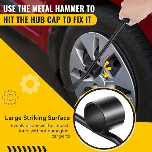 أداة إزالة محور العجلة، أداة إزالة محور فولاذي شديد التحمل مقاس 14.5 بوصة مع وجه مطرقة معدنية وشفرة متطفلة واسعة، أدوات متخصصة لميكانيكا السيارات لإزالة وتركيب أغطية العجلات in Kuwait