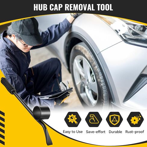 أداة إزالة محور العجلة، أداة إزالة محور فولاذي شديد التحمل مقاس 14.5 بوصة مع وجه مطرقة معدنية وشفرة متطفلة واسعة، أدوات متخصصة لميكانيكا السيارات لإزالة وتركيب أغطية العجلات in Kuwait