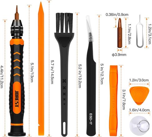 JOREST 59Pcs Small Precision Screwdriver Set with Torx T5 T6, Mini Tool Kit | Magnetic Electronic Repair Tool Kit for Macbook, Computer, Laptop, Phone, PS5, Xbox, Switch, Eyeglasses, Watch, Ring Doorbell in Kuwait