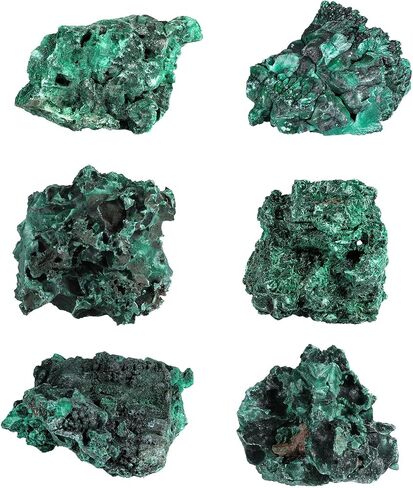 Irregular Natural Malachite Raw Crystal Stone Healing Crystal for Meditation and Home Decoration，0.44-0.66lb in Kuwait
