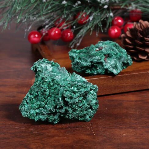 Irregular Natural Malachite Raw Crystal Stone Healing Crystal for Meditation and Home Decoration，0.44-0.66lb in Kuwait