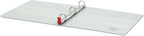 Cardinal 3 Ring Binder, 3 Inch Premier Easy Open Binder, ONE-Touch Locking Round Rings, 575-Sheet Capacity, ClearVue Cover, PVC-Free, White (11130CB) in Saudi Arabia