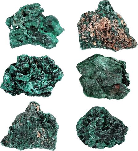 Irregular Natural Malachite Raw Crystal Stone Healing Crystal for Meditation and Home Decoration，0.44-0.66lb in Kuwait