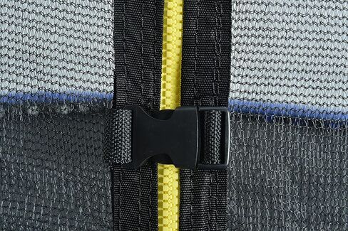 ترامبولين ترفيهي من UBGO للبالغين والأطفال، ترامبولين بطول 16 قدمًا مع شريط توازن وحلقة كرة سلة وكرة، ترامبولين للقفز شديد التحمل من النوع المقوى في الهواء الطلق مع شبكة مغلقة باللون الأزرق in Kuwait