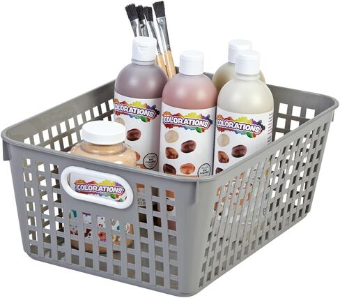 Really Good Stuff Medium Plastic Book Baskets, 11" by 7½" by 4½" - 6 Pack, Group Color | Versatile Storage Solution for Classroom, Home and Office l Toy Storage, Multi-Purpose Organizer Basket in Saudi Arabia