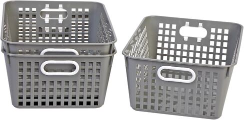 Really Good Stuff Medium Plastic Book Baskets, 11" by 7½" by 4½" - 6 Pack, Group Color | Versatile Storage Solution for Classroom, Home and Office l Toy Storage, Multi-Purpose Organizer Basket in Saudi Arabia