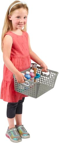Really Good Stuff Medium Plastic Book Baskets, 11" by 7½" by 4½" - 6 Pack, Group Color | Versatile Storage Solution for Classroom, Home and Office l Toy Storage, Multi-Purpose Organizer Basket in Saudi Arabia
