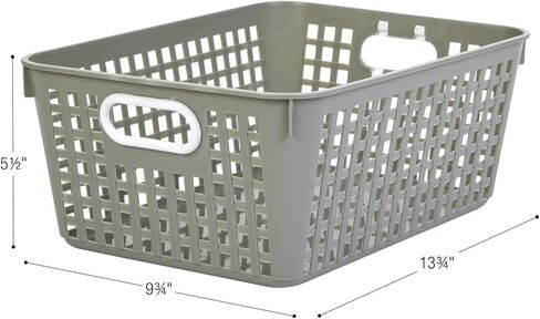 Really Good Stuff Medium Plastic Book Baskets, 11" by 7½" by 4½" - 6 Pack, Group Color | Versatile Storage Solution for Classroom, Home and Office l Toy Storage, Multi-Purpose Organizer Basket in Saudi Arabia
