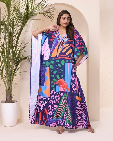 فساتين قفطان من REYNOSOHOMEDECOR للنساء مقاس كبير بدلة استحمام تغطي فساتين الشاطئ الطويلة in Saudi Arabia