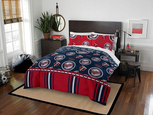 Northwest MLB Minnesota Twins سرير كوين في حقيبة طقم سرير كامل #311005905 in Saudi Arabia