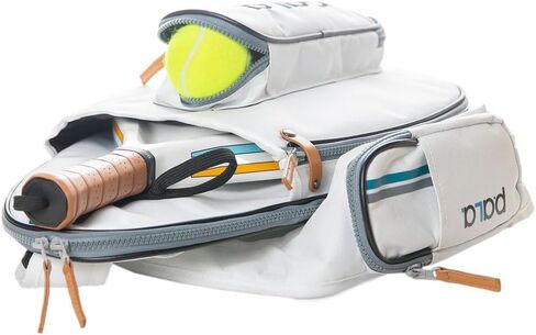 White Padel and Pickleball Bag for Men and Women Tennis Padel Sling Bag Backpack - Great for Padel, Tennis, Racquet ball, Squash & Pickeball with fence hook. in Saudi Arabia