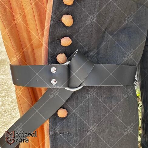 القرون الوسطى التروس حلقة جلدية حزام حزام الاكسسوارات اليدوية عصر النهضة خلع الملابس SCA LARP زي تأثيري in Kuwait