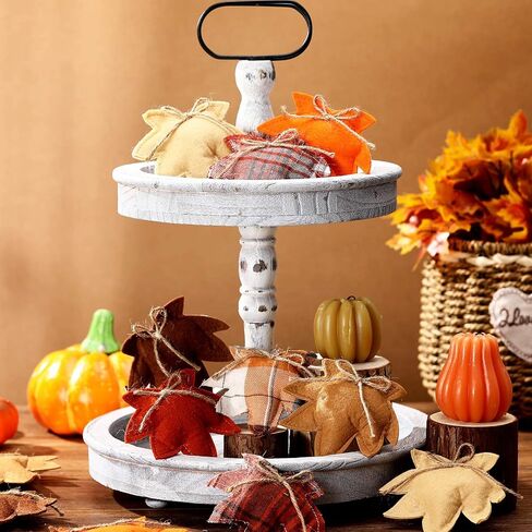 Frienda 21 Pcs Fall Thanksgiving Maple Leaf Hanging Ornaments Felt 3D Maple Leaf Hanging Decors Harvest Fall Leaves for Autumn Tree Farmhouse Festival Party Supplies DIY Craft Halloween Christmas in Saudi Arabia