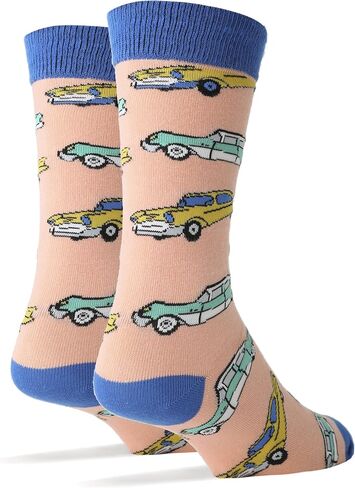 Oooh Yeah Men's Novelty Travel Transport Crew Socks, Fun Funny Sport Car Socks, Crazy Cool Casual Dress Socks in Saudi Arabia