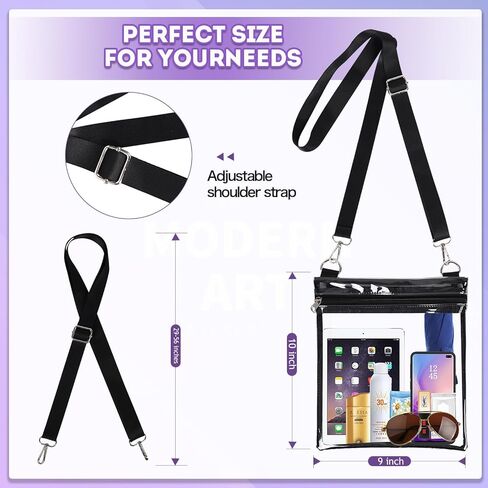 حقيبة شفافة معتمدة من استاد الحفلات الموسيقية، حقيبة شفافة تمر بالجسم، حقائب شفافة للنساء والرجال in Kuwait