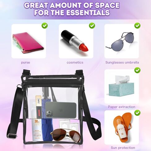 حقيبة شفافة معتمدة من استاد الحفلات الموسيقية، حقيبة شفافة تمر بالجسم، حقائب شفافة للنساء والرجال in Kuwait