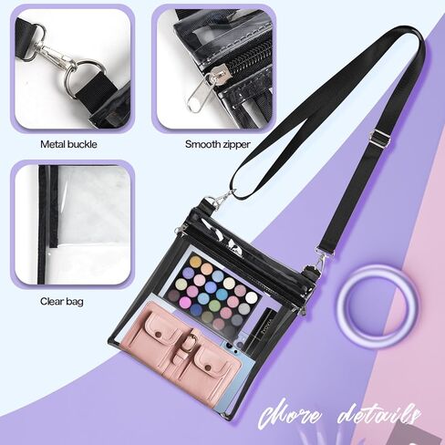 حقيبة شفافة معتمدة من استاد الحفلات الموسيقية، حقيبة شفافة تمر بالجسم، حقائب شفافة للنساء والرجال in Kuwait