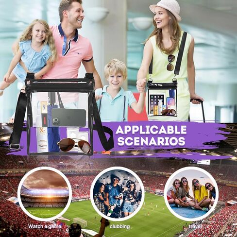 حقيبة شفافة معتمدة من استاد الحفلات الموسيقية، حقيبة شفافة تمر بالجسم، حقائب شفافة للنساء والرجال in Kuwait