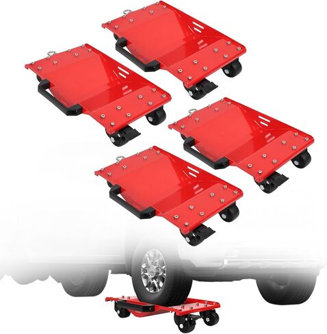 دوللي سيارة، مجموعة دوللي سيارة مكونة من 4 قطع مع خطافات سحب، مجموعة دوللي عجلة سيارة بسعة 8000 رطل، مجموعة دوللي عجلة سيارة بمقابض سميكة وشريط جانبي، دوللي سيارة مع قفل أمان للمركبات المتحركة in Kuwait