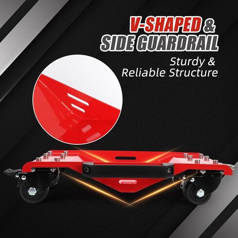 دوللي سيارة، مجموعة دوللي سيارة مكونة من 4 قطع مع خطافات سحب، مجموعة دوللي عجلة سيارة بسعة 8000 رطل، مجموعة دوللي عجلة سيارة بمقابض سميكة وشريط جانبي، دوللي سيارة مع قفل أمان للمركبات المتحركة in Kuwait