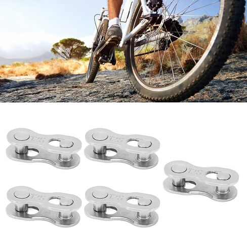 Hapivida Bicycle Missing Link, 5pairs 6/7/8/9/10/11/12 Speed Steel Material Quick Release Link Bike Chain Link Connector Reusable Quick Coupling in Kuwait