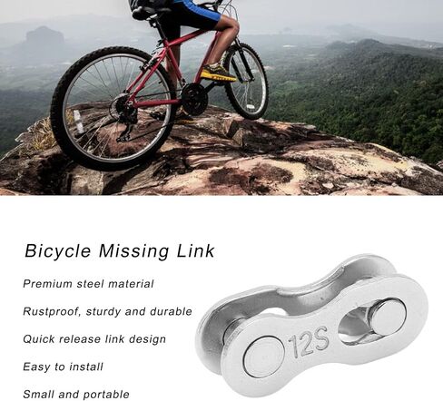 Hapivida Bicycle Missing Link, 5pairs 6/7/8/9/10/11/12 Speed Steel Material Quick Release Link Bike Chain Link Connector Reusable Quick Coupling in Kuwait