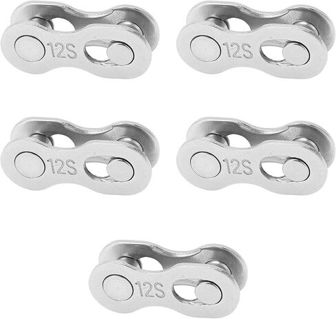 Hapivida Bicycle Missing Link, 5pairs 6/7/8/9/10/11/12 Speed Steel Material Quick Release Link Bike Chain Link Connector Reusable Quick Coupling in Kuwait