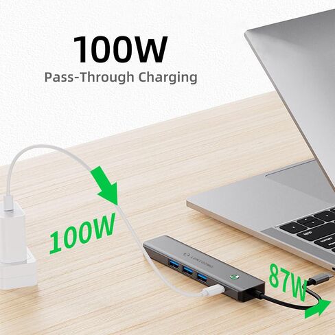 USB Hub 5 Ports, Multiple USB Hub 3.0 & TF/SD Card Reader, USB Splitter 5 in 1 USB Extender Compatible with MacBook/Pad Pro/Dell/HP Laptop/Phones… in Saudi Arabia