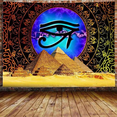 XSISTER النمط المصري نسيج الأساطير القديمة أنوبيس الوحش عين حورس أجنحة ذهبية التوازن النص الكلاسيكي الفن الجدار شنقا قصيرة أفخم 8060 بوصة غرفة المعيشة غرفة النوم ديكور المنزل in Kuwait