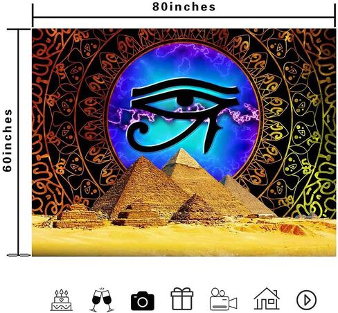 XSISTER النمط المصري نسيج الأساطير القديمة أنوبيس الوحش عين حورس أجنحة ذهبية التوازن النص الكلاسيكي الفن الجدار شنقا قصيرة أفخم 8060 بوصة غرفة المعيشة غرفة النوم ديكور المنزل in Kuwait