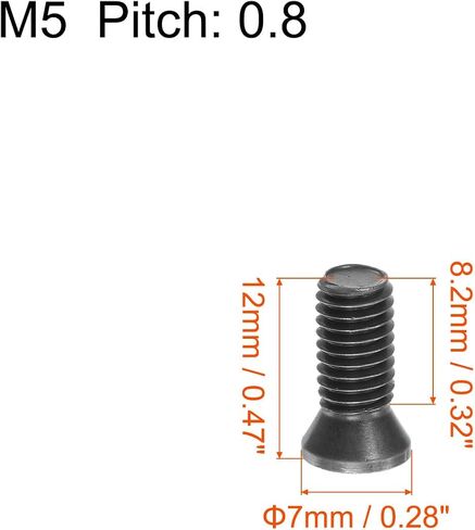 مجموعة براغي سداسية الرأس M5 × 12 مم من uxcell، برغي مقبس من الفولاذ الكربوني 0.8 درجة، 5 قطع in Saudi Arabia