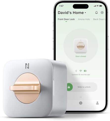 لوحة مفاتيح قفل ذكية Anona Holo Wi-Fi، لوحة مفاتيح مضادة للظهور مع تقنية حماية كلمة المرور للزيارات المؤقتة، سهلة التركيب، تتكيف مع أي سطح in Kuwait