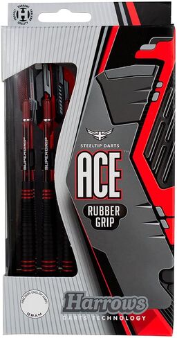 Harrows Ace Darts، مجموعة سهام ذات أطراف ناعمة بمقبض مطاطي، سهام عالية الدقة - 16 جم in Saudi Arabia