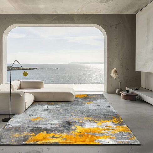 Modern simple area carpet, living room area carpet, bedroom ultra soft area carpet, retro design, high fuzz, stain resistant carpet, anti slip backing (smartness-5, 5X7) in Saudi Arabia