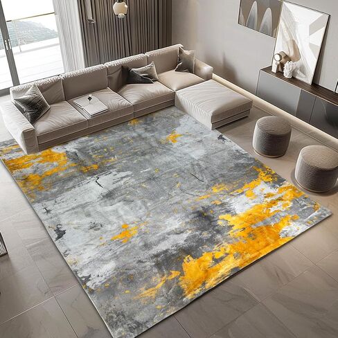 Modern simple area carpet, living room area carpet, bedroom ultra soft area carpet, retro design, high fuzz, stain resistant carpet, anti slip backing (smartness-5, 5X7) in Saudi Arabia