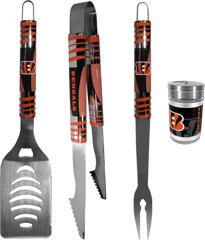 NFL Siskiyou Sports Fan Shop Cincinnati Bengals 3 pc Tailgater BBQ Set and Season Shaker One Size Team Color in Saudi Arabia