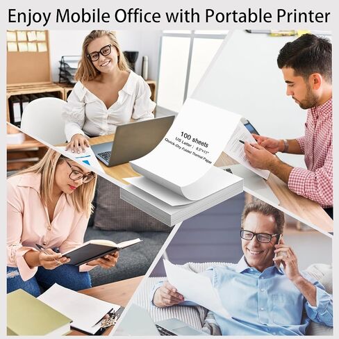 100 Sheets Thermal Printer Paper, Thermal Paper 8.5×11'' US Letter Size, Advanced Printing Paper Compatible with Brother Letter Portable Printer, Printer Paper for M08F-Letter, M832, M834, MT800 in Saudi Arabia