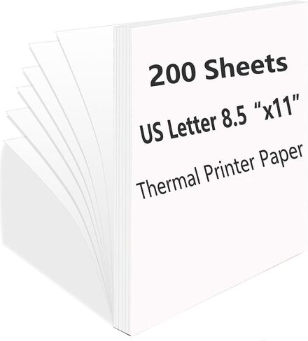 100 Sheets Thermal Printer Paper, Thermal Paper 8.5×11'' US Letter Size, Advanced Printing Paper Compatible with Brother Letter Portable Printer, Printer Paper for M08F-Letter, M832, M834, MT800 in Saudi Arabia