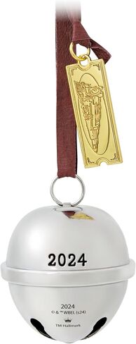 Hallmark Keepsake Christmas Ornament 2024, The Polar Express 20th Anniversary Santa's Sleigh Bell 2024, Metal, Christmas Movie Gifts in Saudi Arabia
